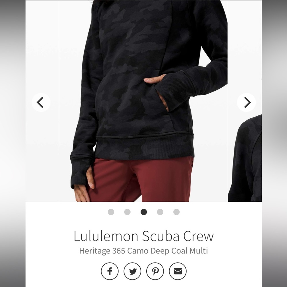 Lululemon Camo Scuba Crew - Size 10 - Picture 5 of 10
